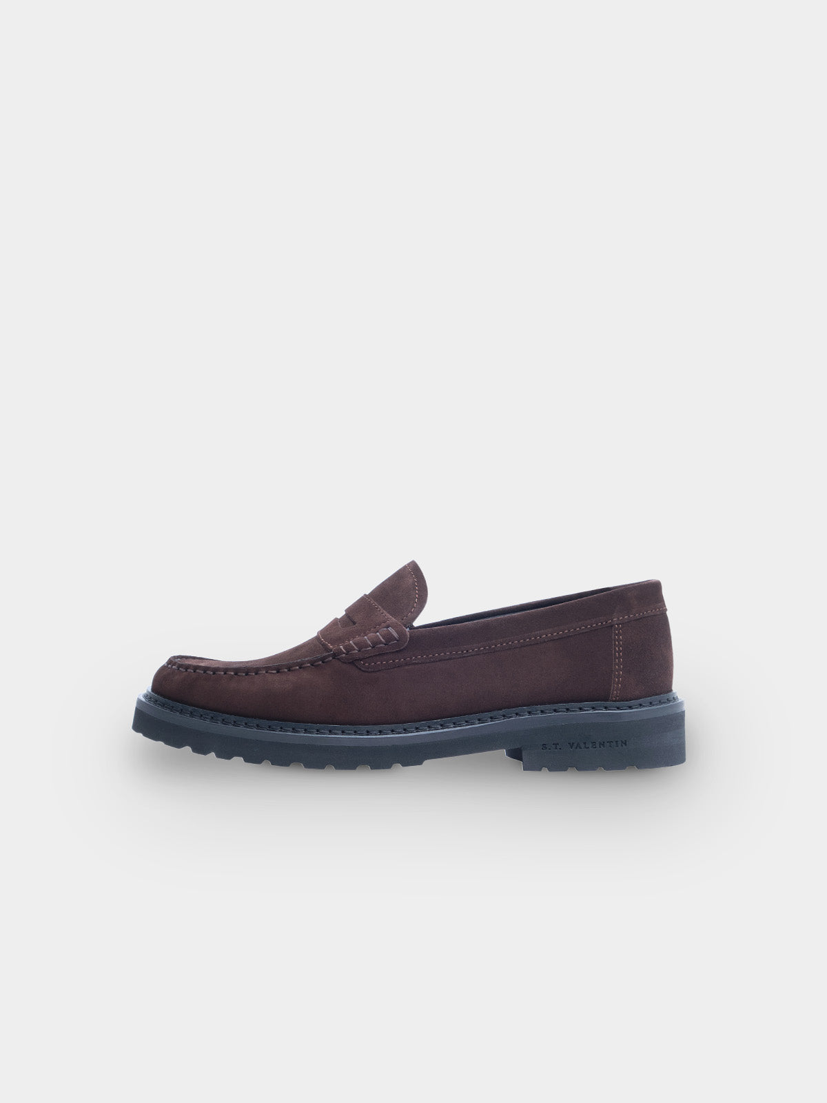 Klassisk herre loafer i brun ruskind