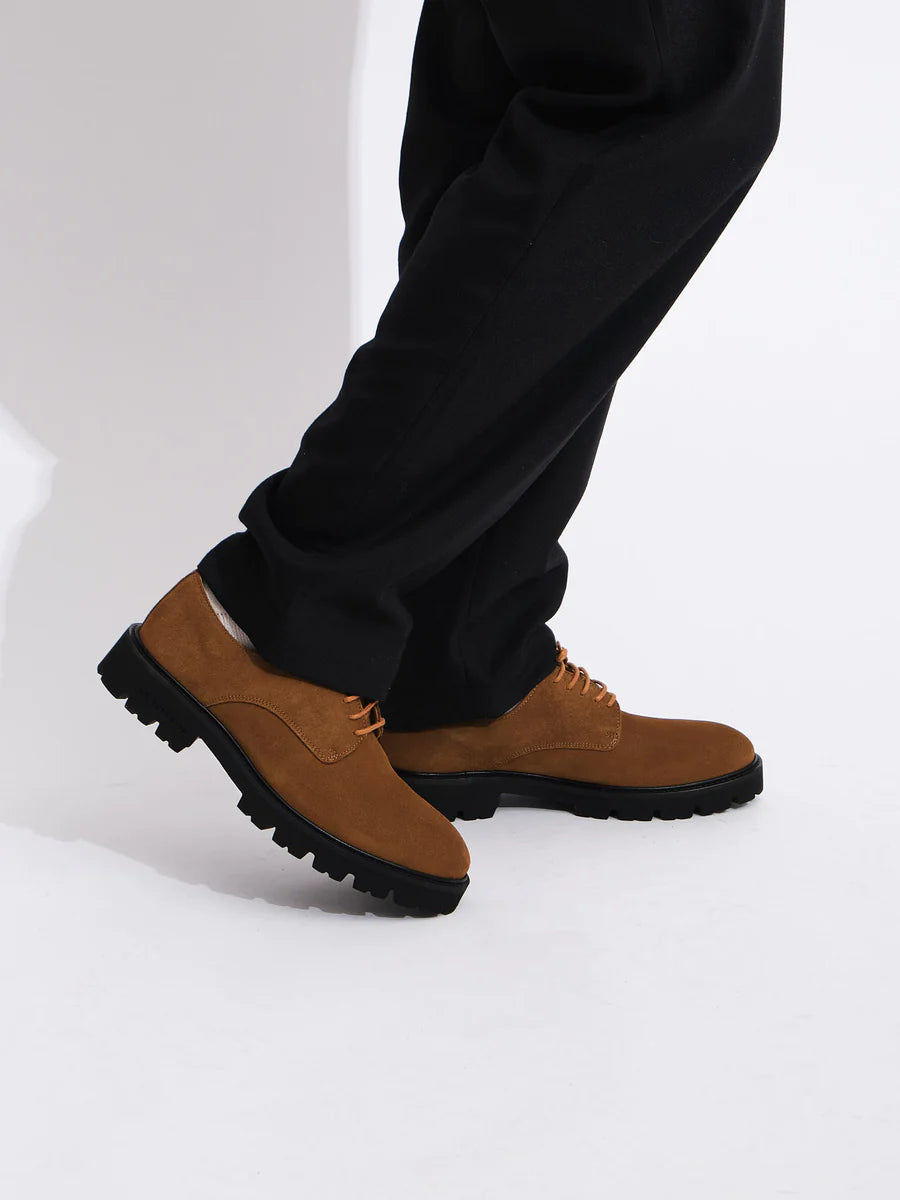 Lightweight Derby Shoe | Tobacco Suede