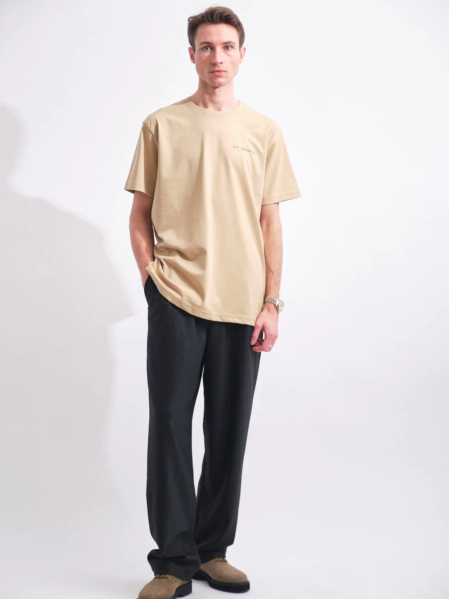 Heavyweight Organic Logo Tee | Sand