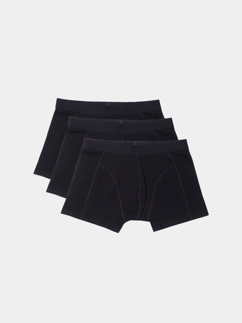 3-Pack Organic Boxers | Black