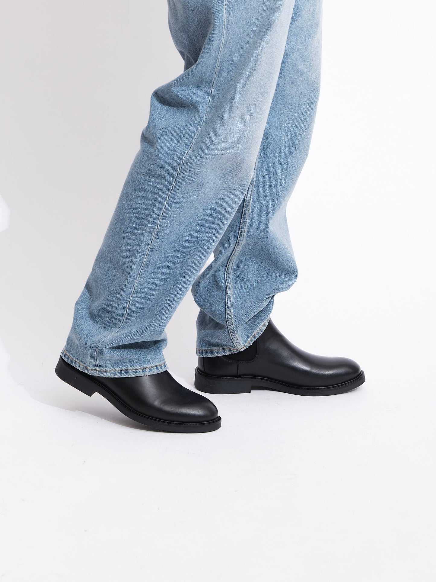 Klassischer Chelsea-Boot | Schwarzes Pull-Up-Leder